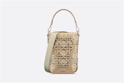 Dior Sahara Basket Bag with Strap Papyrus, Banana Leaf and 